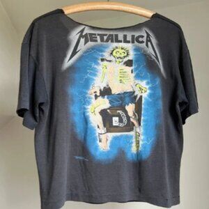 Vintage 1989 Metallica Shirt Ride The Lightning Glow In The Dark Brockum